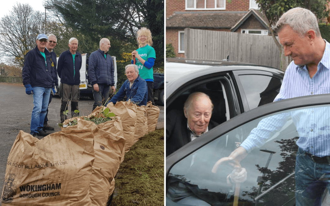 Volunteers at Wokingham Volunteer Centre's Green n' Tidy Scheme and transport scheme
